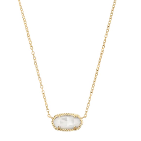 KENDRA SCOTT Gold Elisa White Pearl Necklace - Picture 1 of 5